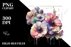 Colorful Diamond Anemone PNG Product Image 2