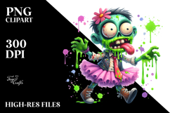 Funny Green Slime Zombie PNG Product Image 2