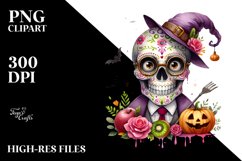 Funny Halloween Skull | Sublimation Clipart Product Image 1