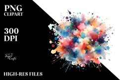 Colorful Brushstroke Splash, PNG Product Image 2