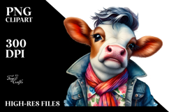 Cute Baby Cow Model PNG Product Image 2