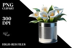 Shiny Can with Calla Lily Product Image 1