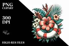 Vintage Beachbuoy, Tropical | Sublimation | Clipart Product Image 3
