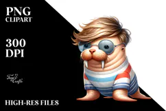 Cute Baby Walrus, High-Res PNG Product Image 2