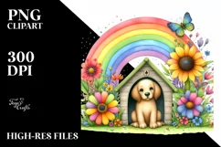 Colorful Dog House Illustration Clipart Product Image 3