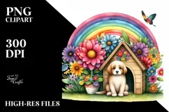 Colorful Dog House Illustration Clipart Product Image 3