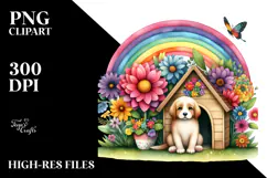 Colorful Dog House Illustration Clipart Product Image 2