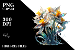 Abstract Glossy Narcissus PNG Product Image 2