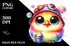 Vibrant Baby Chicken Bubble Bucket PNG Product Image 2