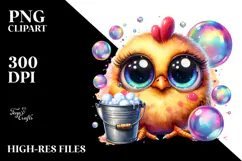 Cute Vibrant Baby Chicken PNG Product Image 2
