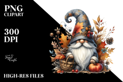 Detailed Autumn Gnome, Transparent PNG Product Image 2