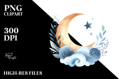 Simple Whimsical Half Moon, Transparent PNG Product Image 2