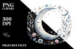 Simple Whimsical Half Moon, Transparent PNG Product Image 2