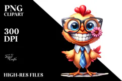 Colorful Hummingbird Chicken Clipart Product Image 2