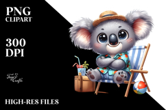 Cute Beach Dressed Koala | Clipart Product Image 2
