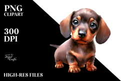 Expressive Baby Dachshund PNG Product Image 2