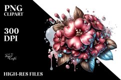 Detailed Glossy Impatiens | Sublimation Clipart Product Image 3