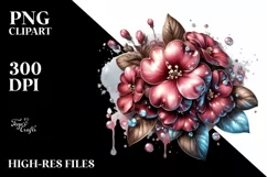 Detailed Glossy Impatiens | Sublimation Clipart Product Image 3