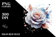 Rose Watercolor Splash PNG Product Image 2