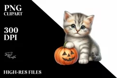 Cute Baby Kitten - Halloween PNG Product Image 3