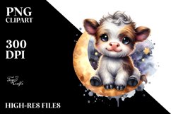 Smiling Baby Highland Cow | Moon Splash Product Image 1