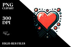 Simple Retro Heart PNG Product Image 2