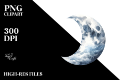 Simple Half Moon, Transparent PNG Product Image 2