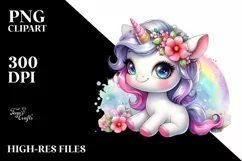 Colorful Jasmine Watercolor Splash Sticker Clipart Product Image 3