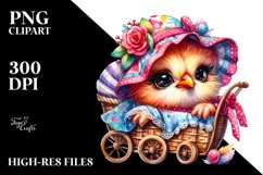 Crazy Baby Rooster with Summer Clothes PNG Product Image 2
