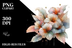 Abstract Pastel Flowers Clipart Product Image 1