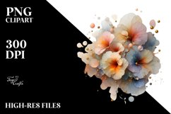 Abstract Pastel Flowers Clipart Product Image 1