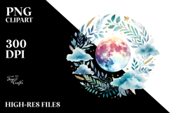 Vibrant Boho Moon Clipart Product Image 2