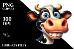 Expressive Contempt Cow | Sublimation Clipart Product Image 3