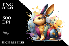Colorful Bunny, PNG Product Image 2