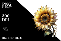 Sunflower Watercolor Splash PNG Product Image 2