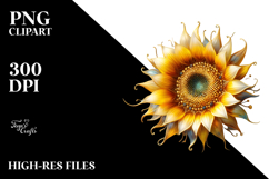 Sunflower Watercolor Splash PNG Product Image 2