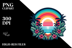 Retro Rainbow Sunset Tumbler Product Image 2