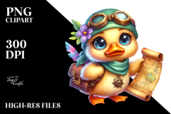 Crazy Cute Duck Treasure Map PNG Product Image 2