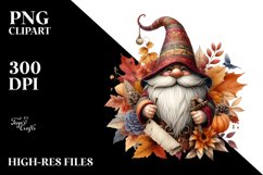 High Detail Autumn Gnome PNG Product Image 1