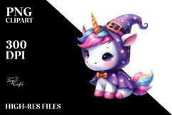 Cute Baby Unicorn Halloween Clipart Product Image 1