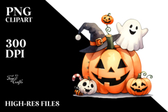 Simple Funny Halloween Pumpkin PNG Product Image 2