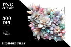 Abstract Pastel Gardenia PNG Product Image 2