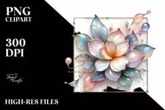 Abstract Pastel Gardenia PNG Product Image 2