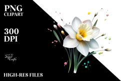 Delicate Daffodil, Watercolor PNG Product Image 2