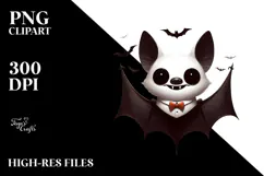 Funny Simple Bat Digital Painting PNG Product Image 2