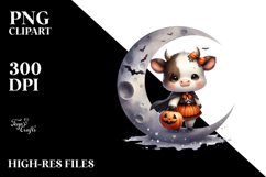 Cute Halloween Cow PNG Product Image 2