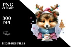 Extremely Expressive Baby Collie PNG Product Image 3