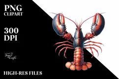 Colorful Lobster Watercolor Clipart Product Image 3