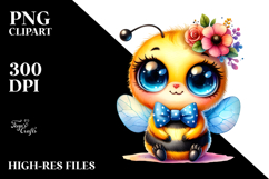 Cute Vibrant Baby Bee PNG Product Image 2