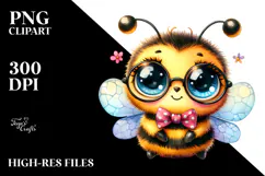 Cute Vibrant Baby Bee PNG Product Image 2
